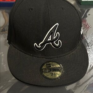 New Era Black 59FIFTY Cap with White Embroidery